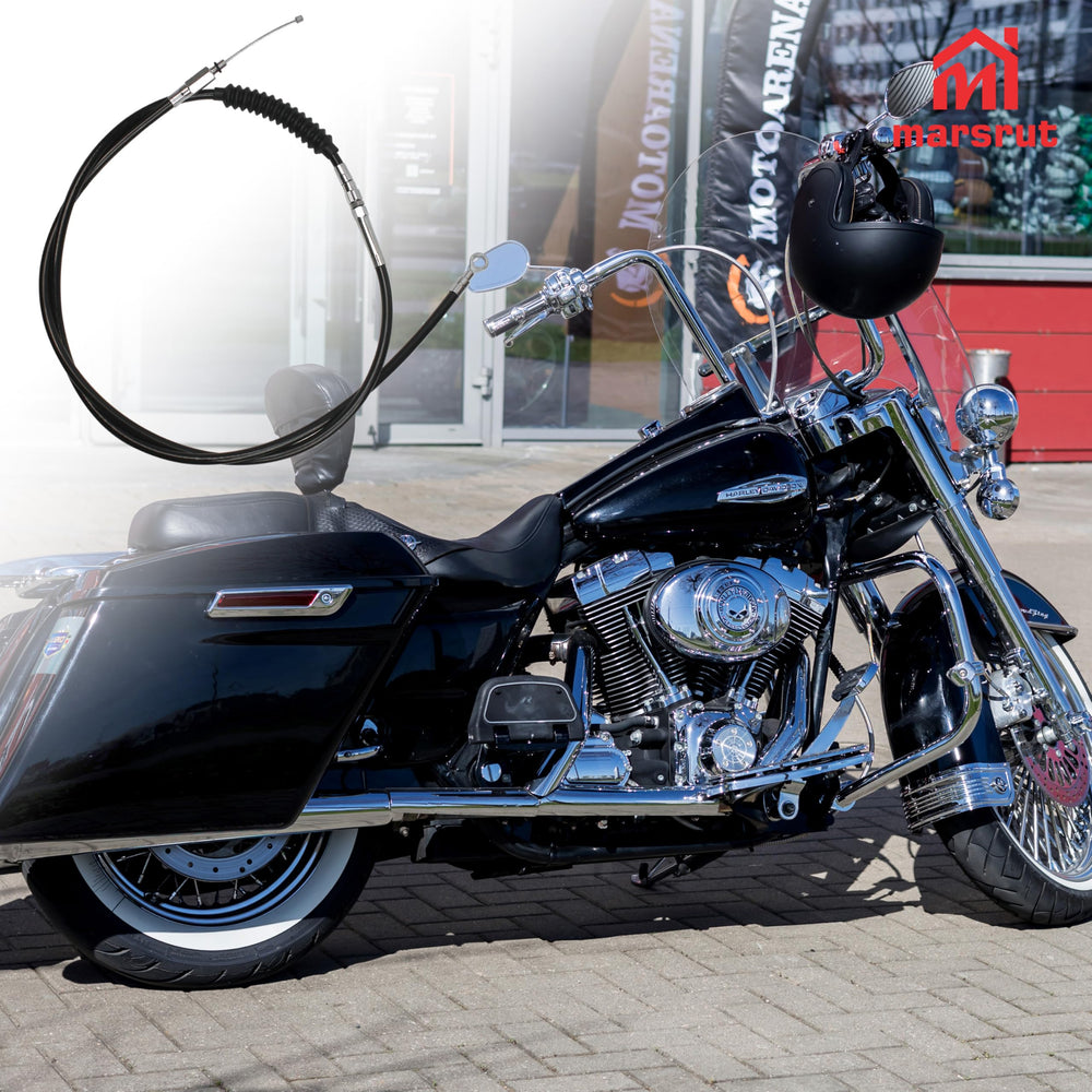 Marsrut cable installed at clutch lever offering smoother pull and reduced effort