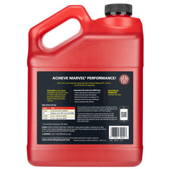 Marvel Mystery Oil label close-up displaying product name and long-term protection