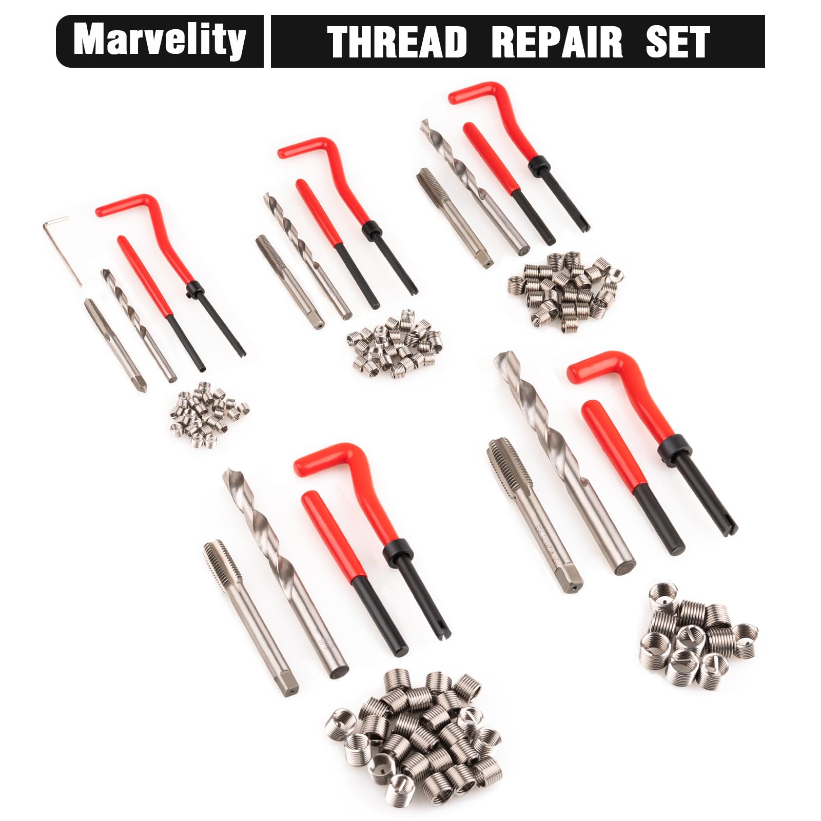 Marvelity close-up of HSS taps and drill bits for precise cutting