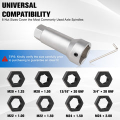 Marvelity 1-1/16 inch extension bar detail showing stable attachment and reach