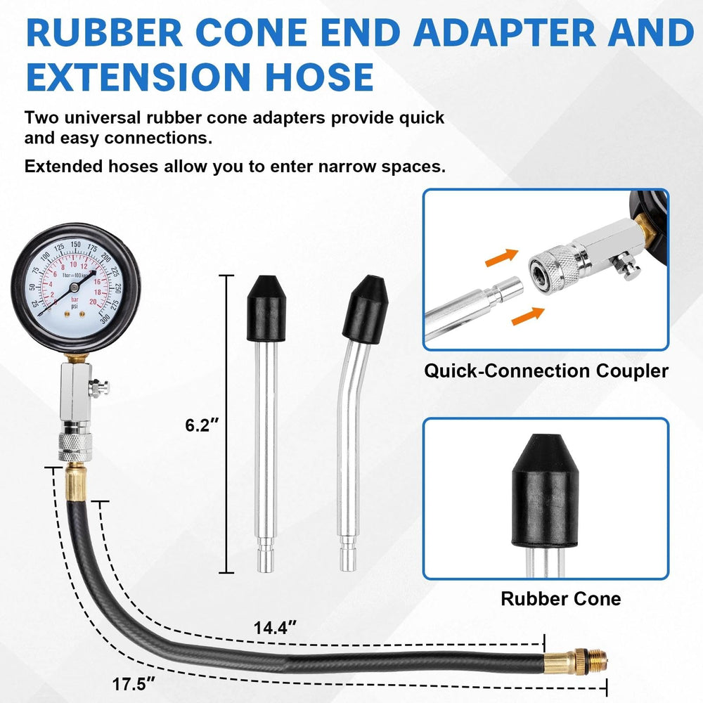 Marvelity rubber cones detail demonstrating secure seal on varied plug depths