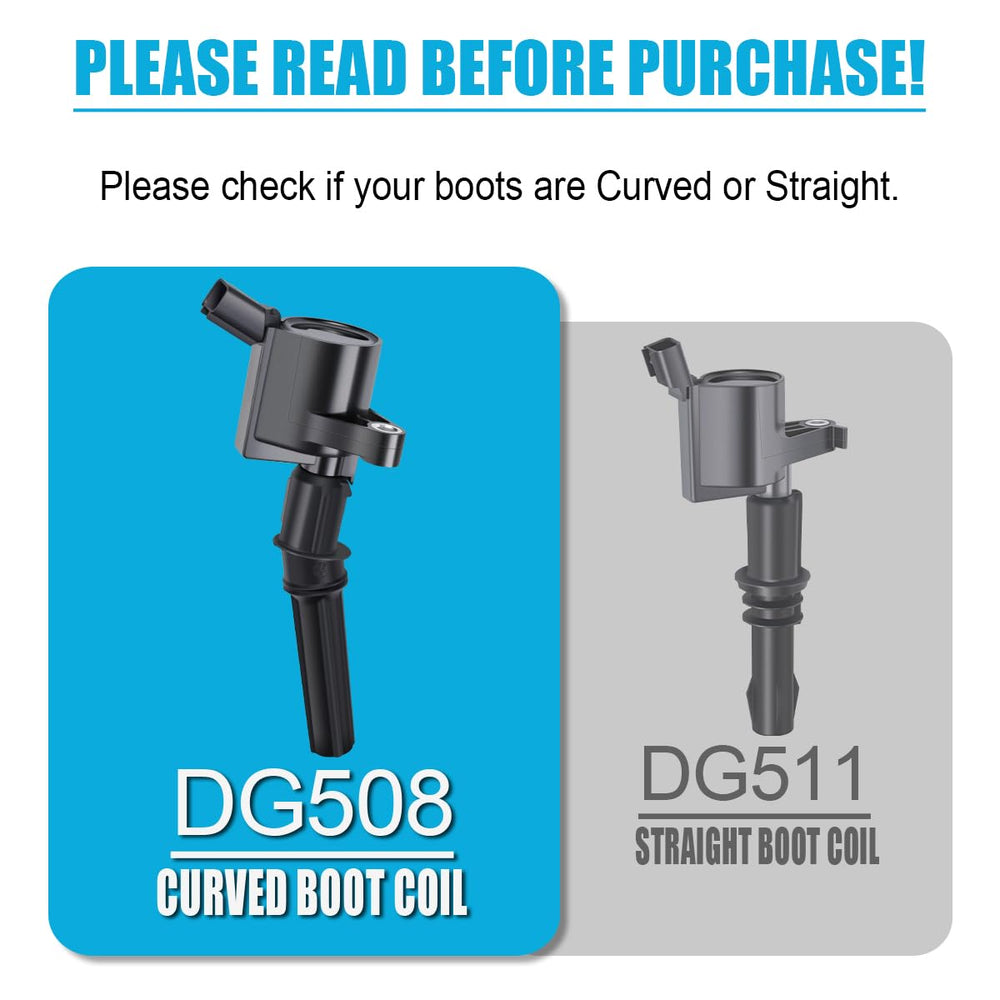 MAS coil installed in Ford engine bay demonstrating direct-fit replacement benefit