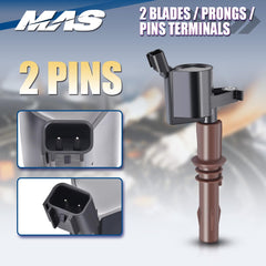MAS coils installed on a Ford engine demonstrating direct-fit ease and restored performance