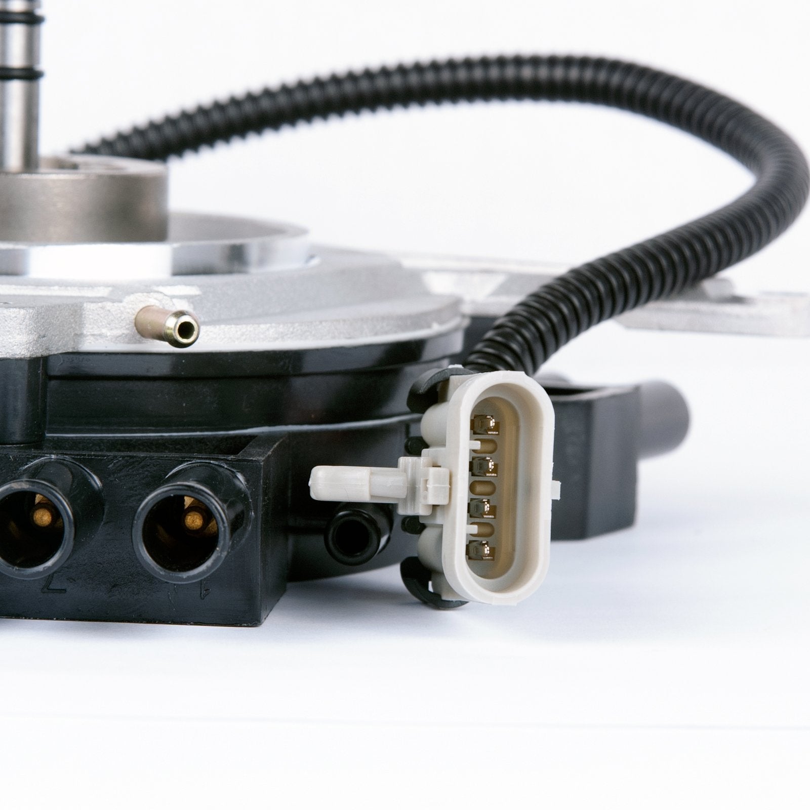 MAS distributor electrical connector closeup for easy plug-in replacement