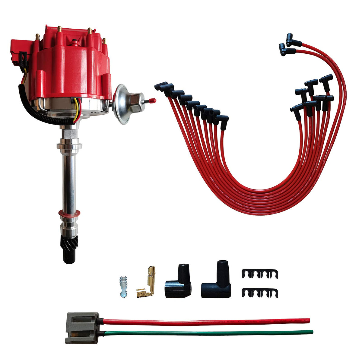 MAS distributor front view showing cap and housing for reliable ignition