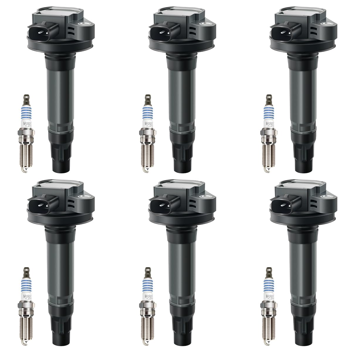 MAS kit packaging with six coils and six spark plugs for quick replacement