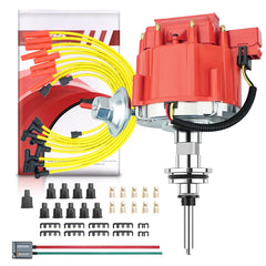 MAS red cap HEI distributor front view showing clean fitment and easy install