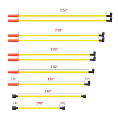 MAS spark plug wires laid out showing clean routing and reduced electrical loss