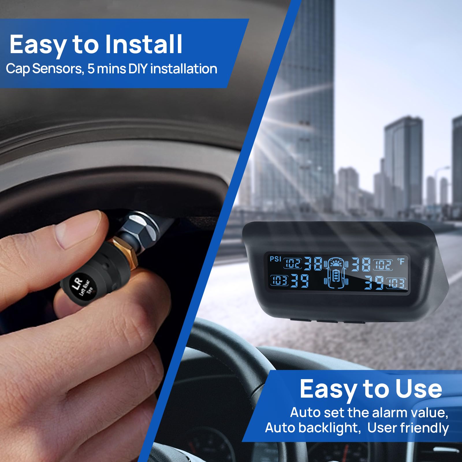 Masoll sensor next to coin size comparison illustrating compact, travel-friendly benefit