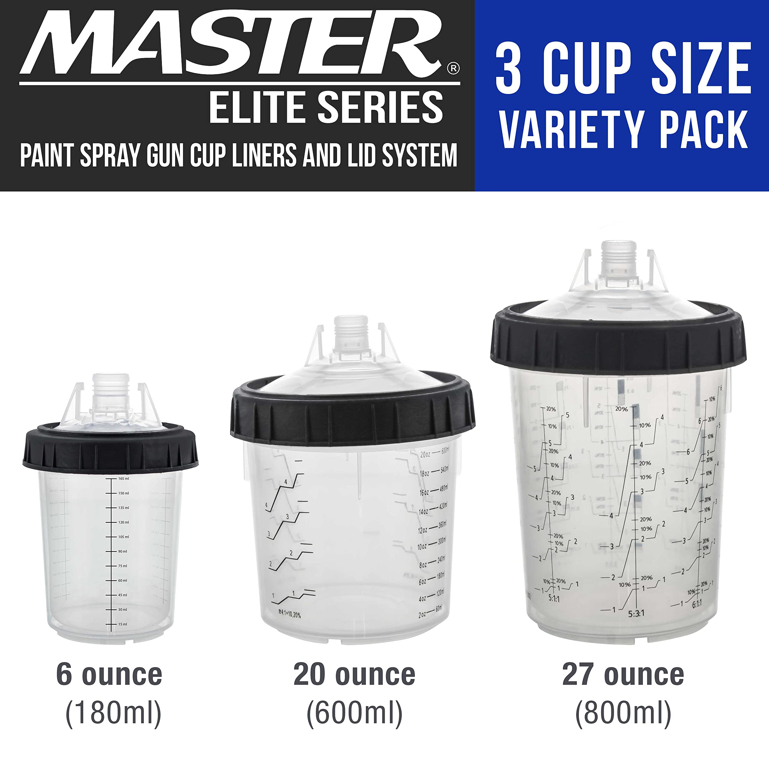 Master Airbrush lid close-up with 125-micron strainer visible, prevents debris in spray