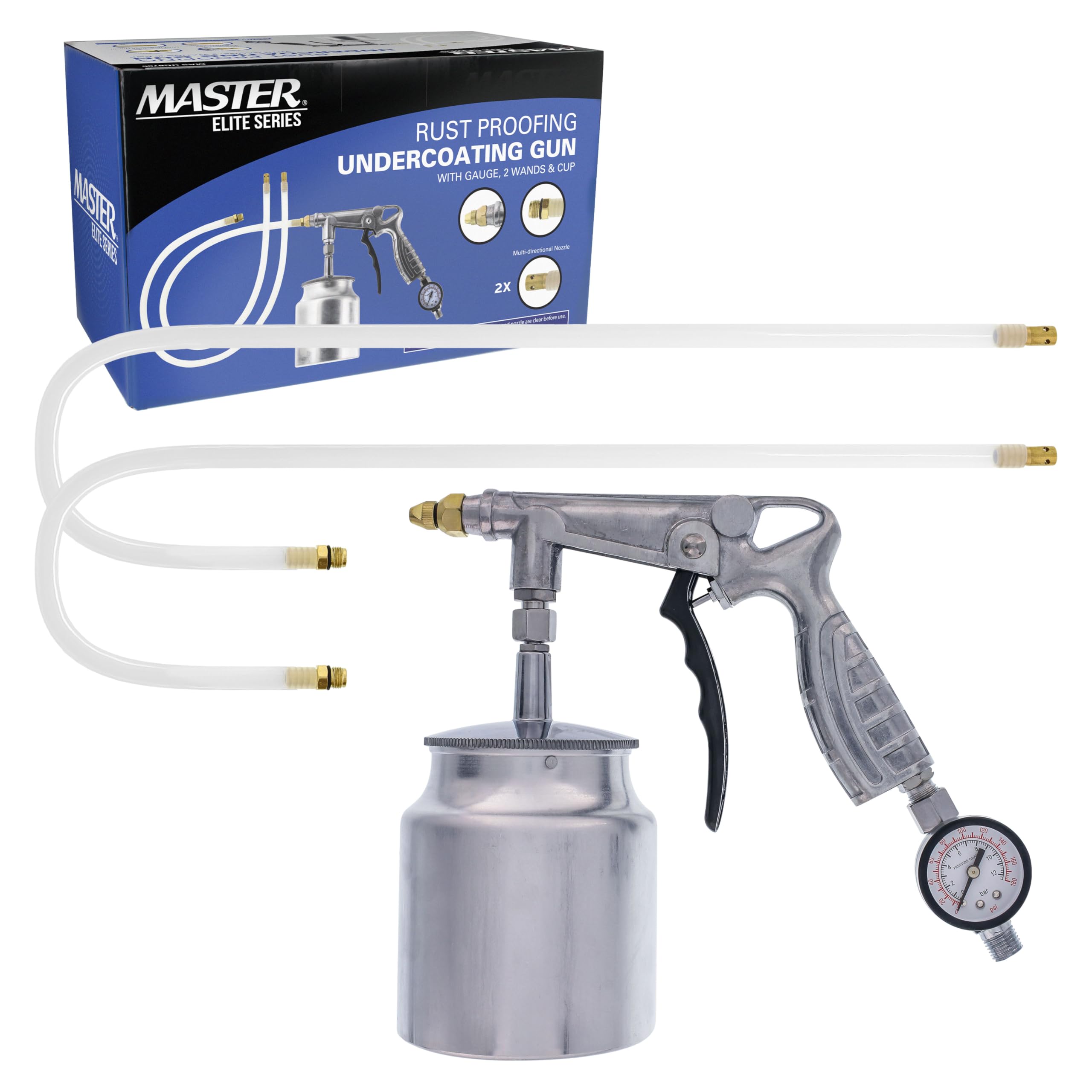 Master Airbrush front view of undercoating gun showing durable construction and professional control