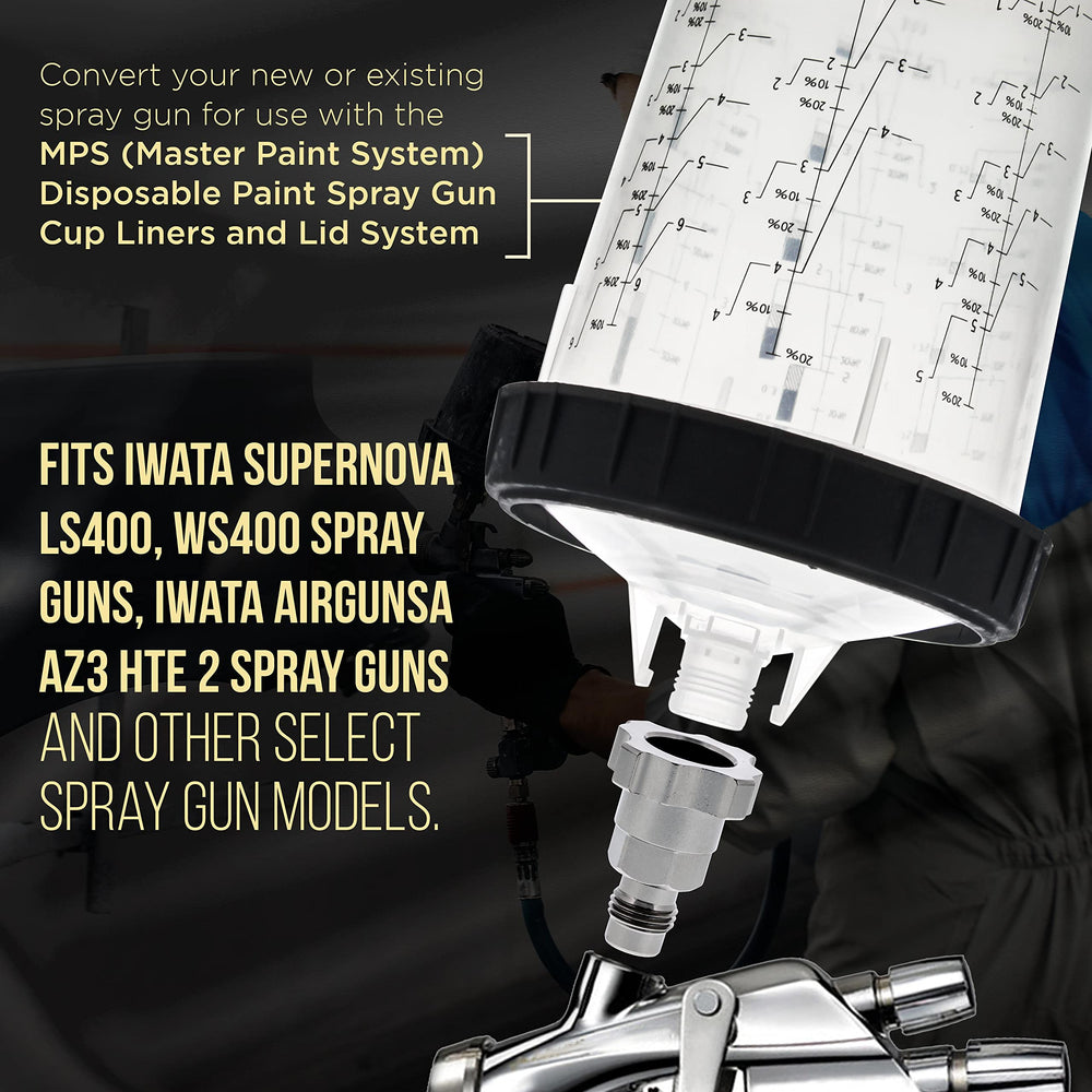 Master Airbrush MPS-840 installed on Iwata gun demonstrating quick retrofit benefit