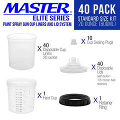 Master Airbrush hard outer cup with retainer ring displayed for secure fit benefit