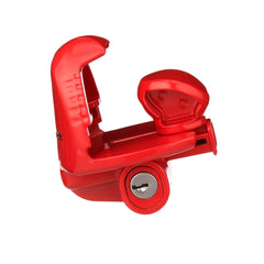 Master Lock 389DAT installed on trailer coupler showing secure fit and protection