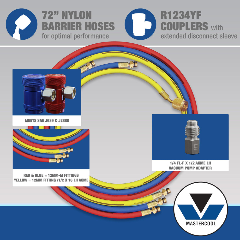 Mastercool 83272 large sight glass showing refrigerant flow for fast visual checks