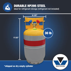 Mastercool collar and handle for easier transport and valve protection