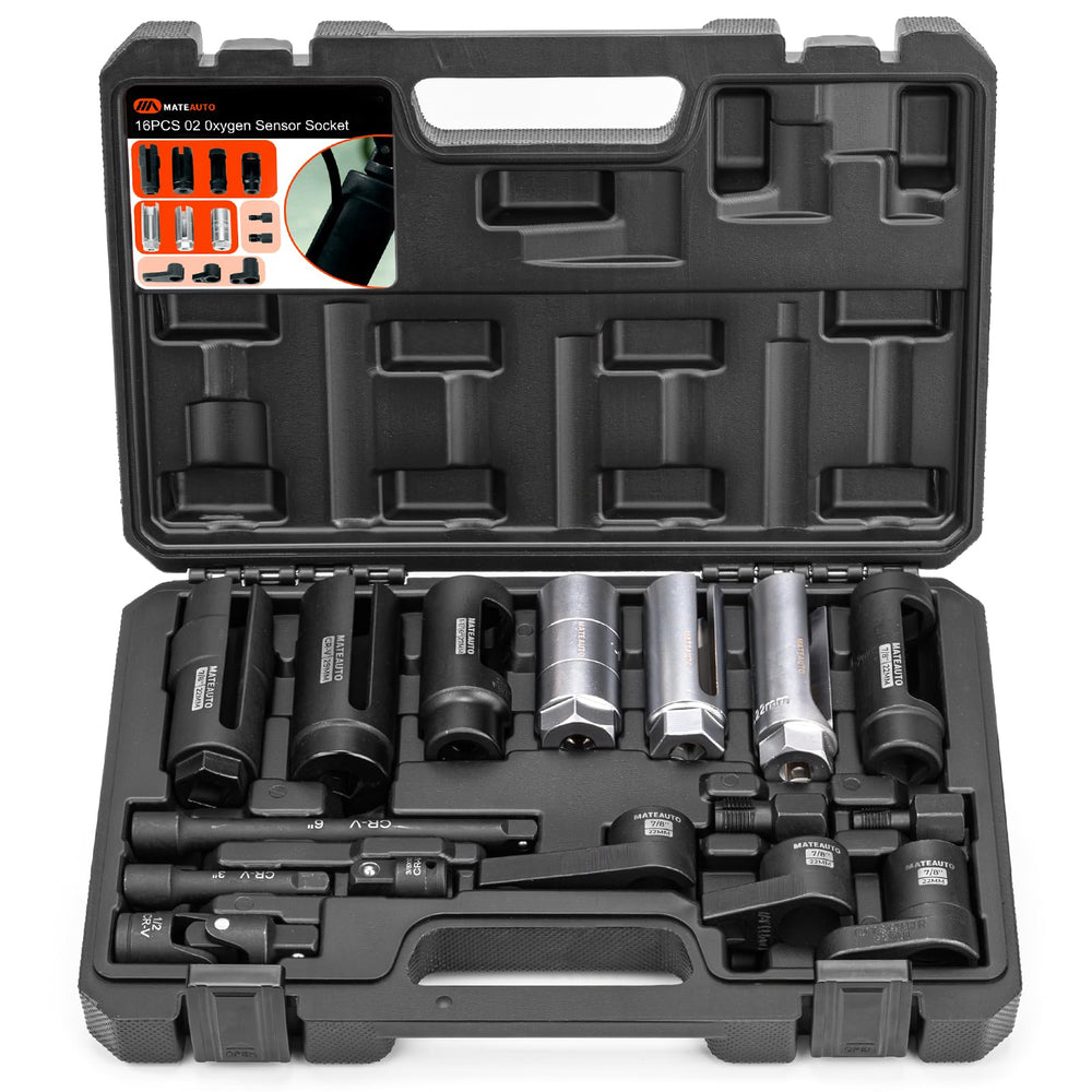 MateAuto front case open showing organized sockets and quick selection benefit