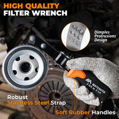 MateAuto pliers serrated jaws gripping filter for secure removal