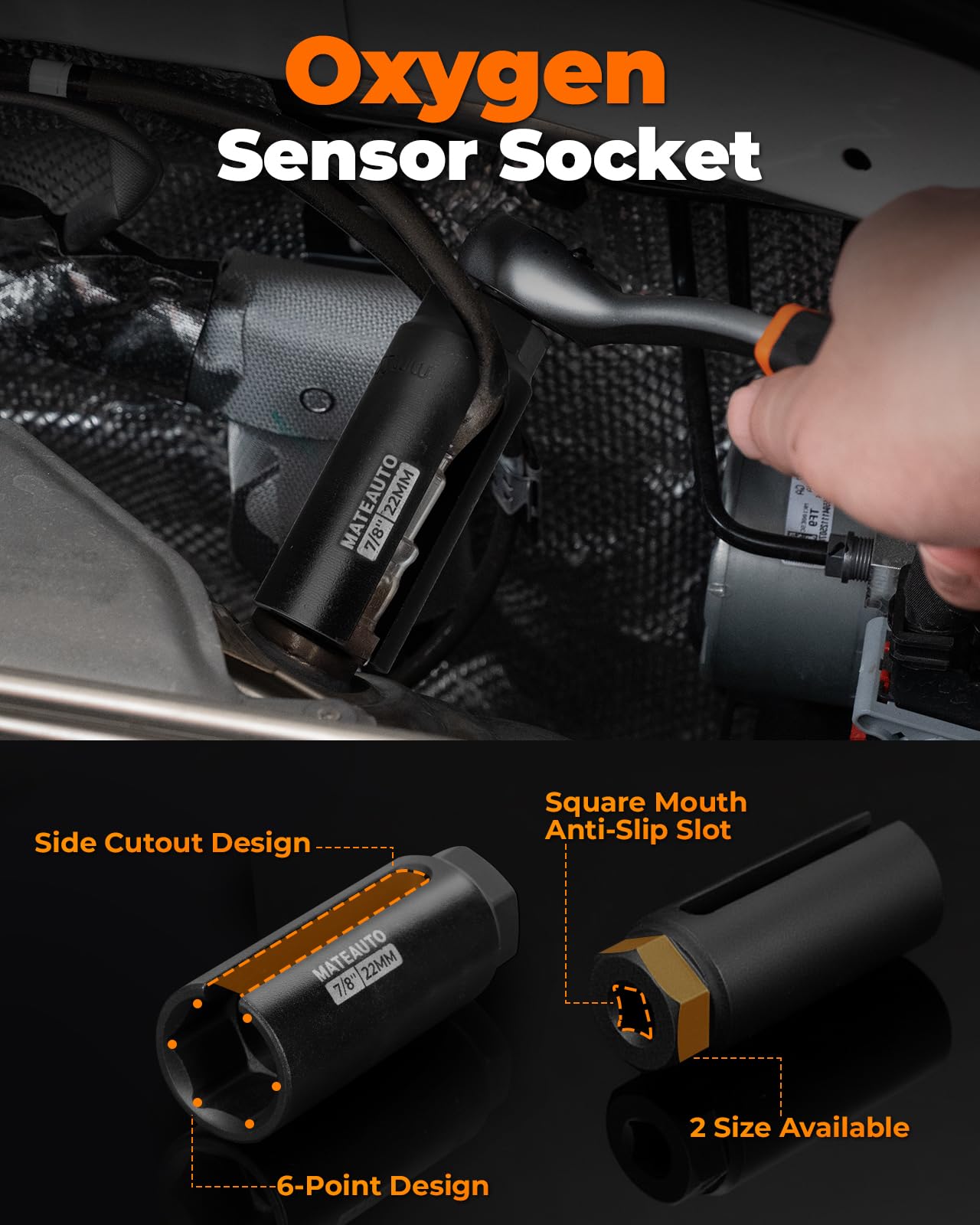 MateAuto M12 and M18 thread chasers displayed for restoring sensor threads and preventing leaks