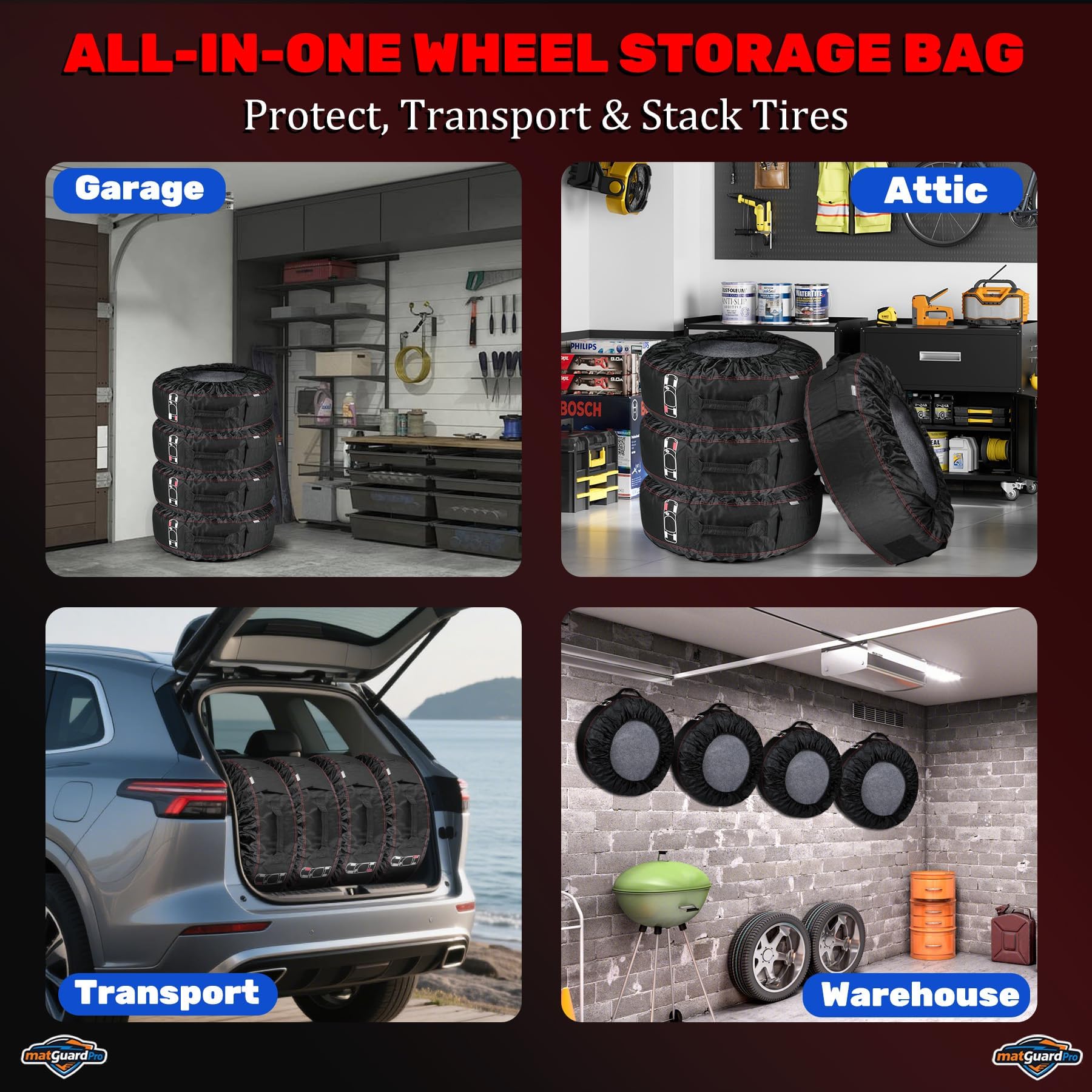 matguardpro reinforced handle and strap for easier carrying and lifting