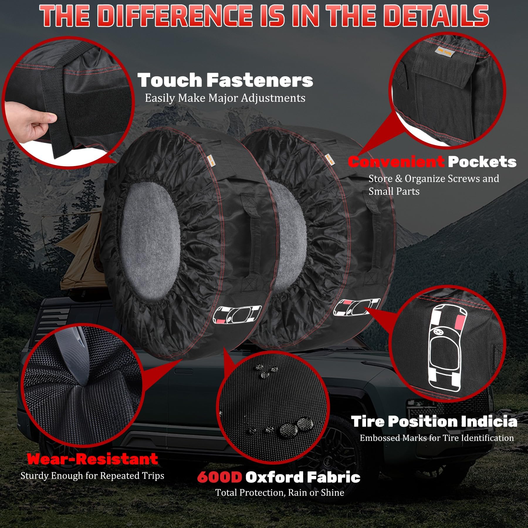 matguardpro inside view displaying a mounted tire kept clean and secure