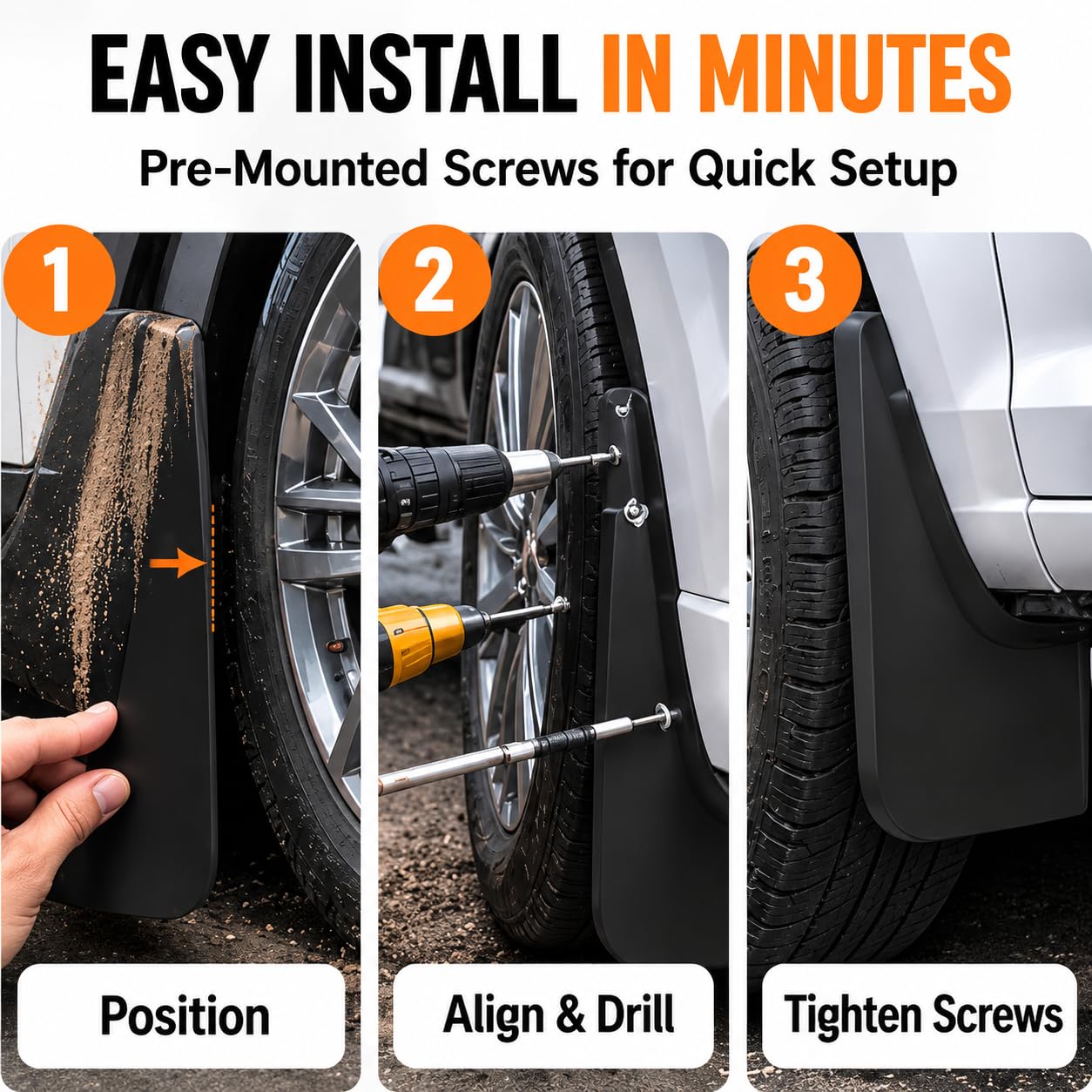 Mautopily hardware and instructions laid out for fast one-person installation