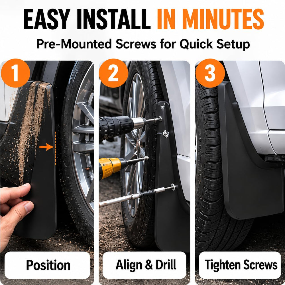 Mautopily hardware and instructions laid out for fast one-person installation