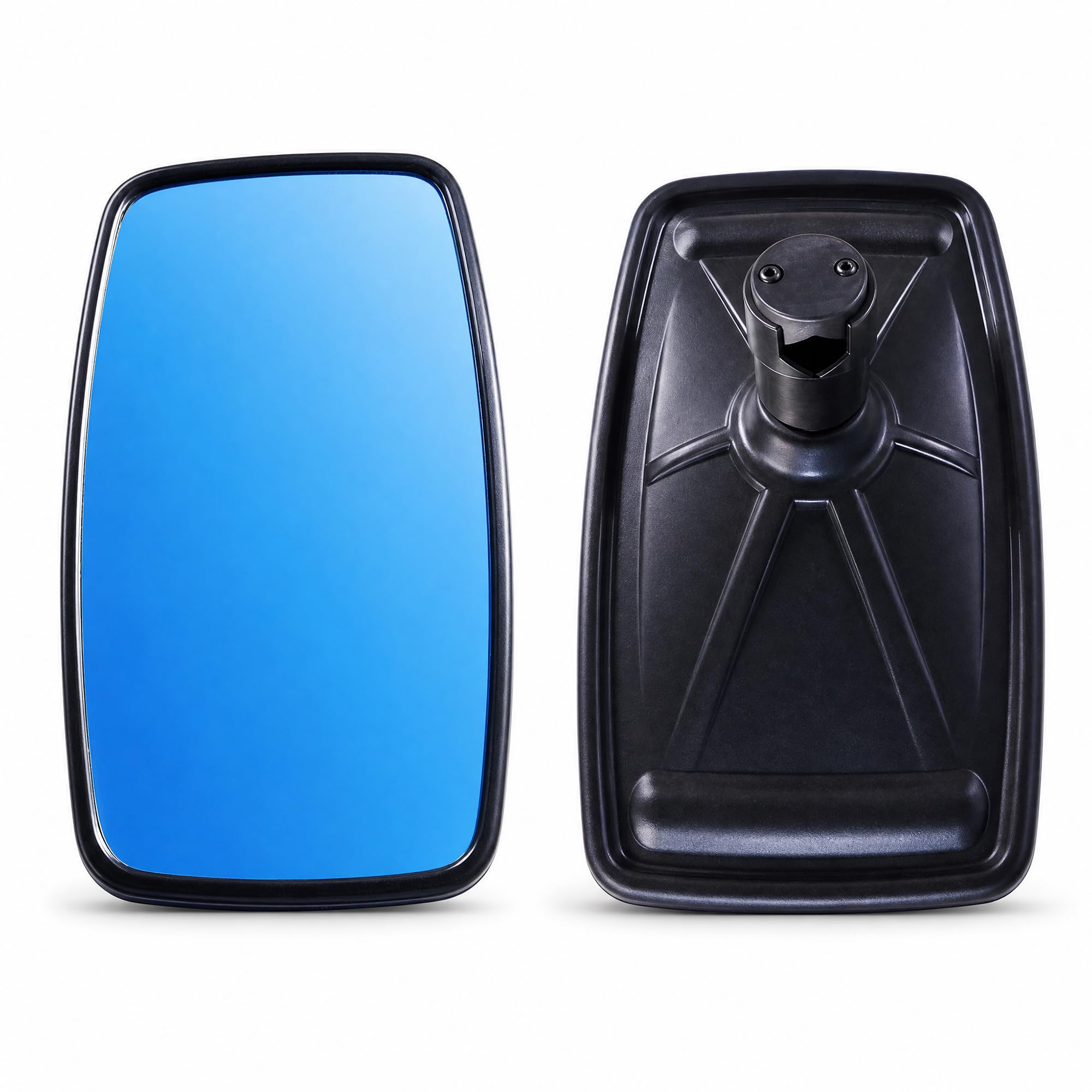 Maverick Advantage front-mounted mirror showing wider rear view benefit