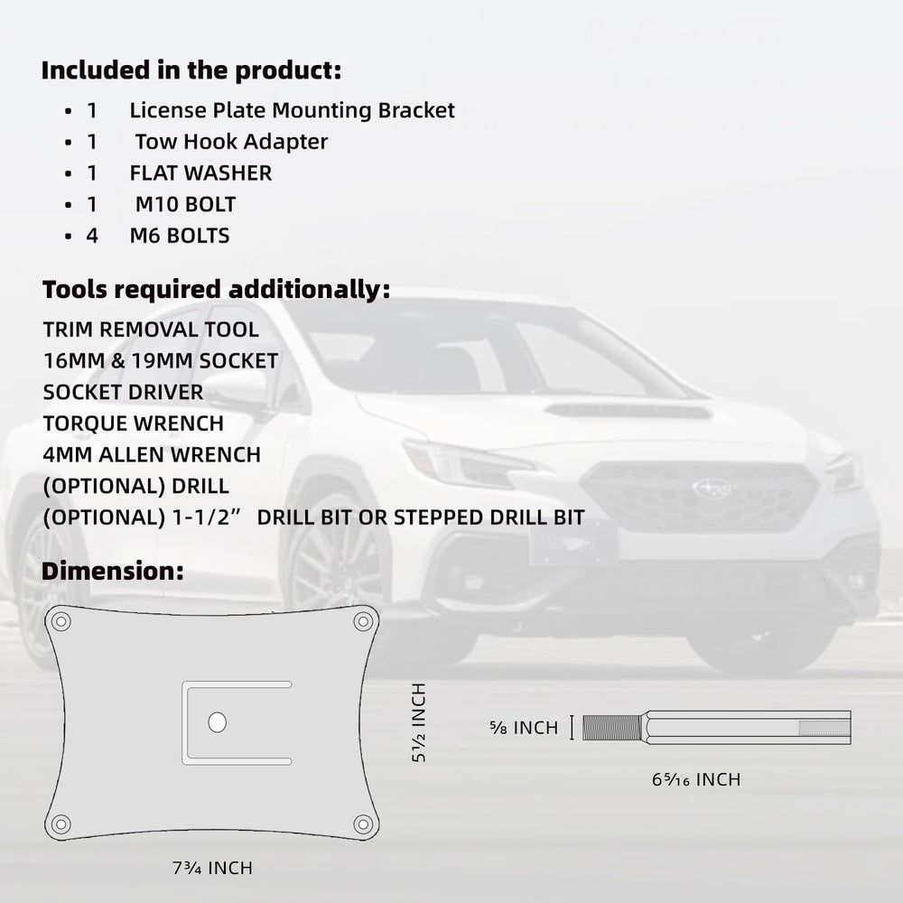 Mavnai hardware and components laid out for installation, includes bolts and washer