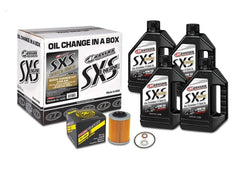 Maxima front packaging of oil change kit showing product and clear protection benefit