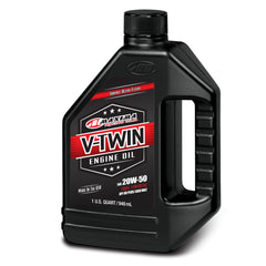 Maxima V-Twin bottle front view showing label and engine protection benefits