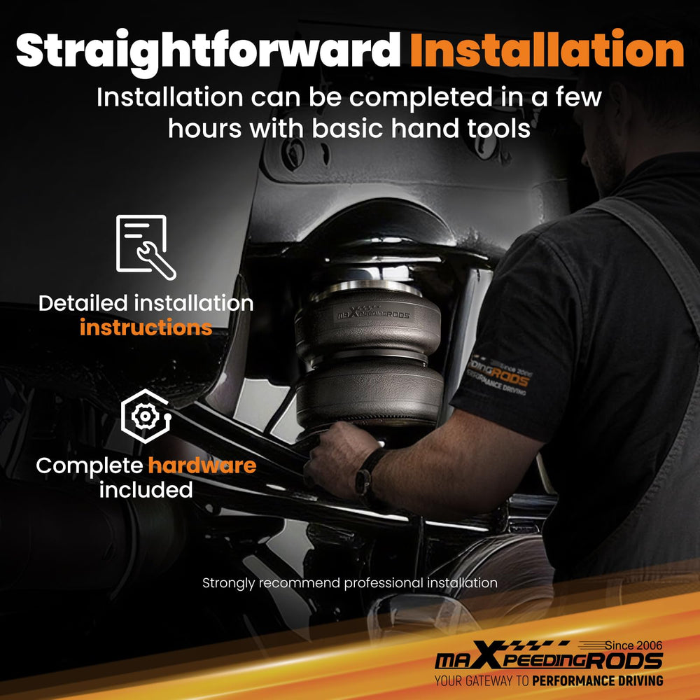 maXpeedingrods complete kit layout with bags, fittings and hardware for fast inventory check
