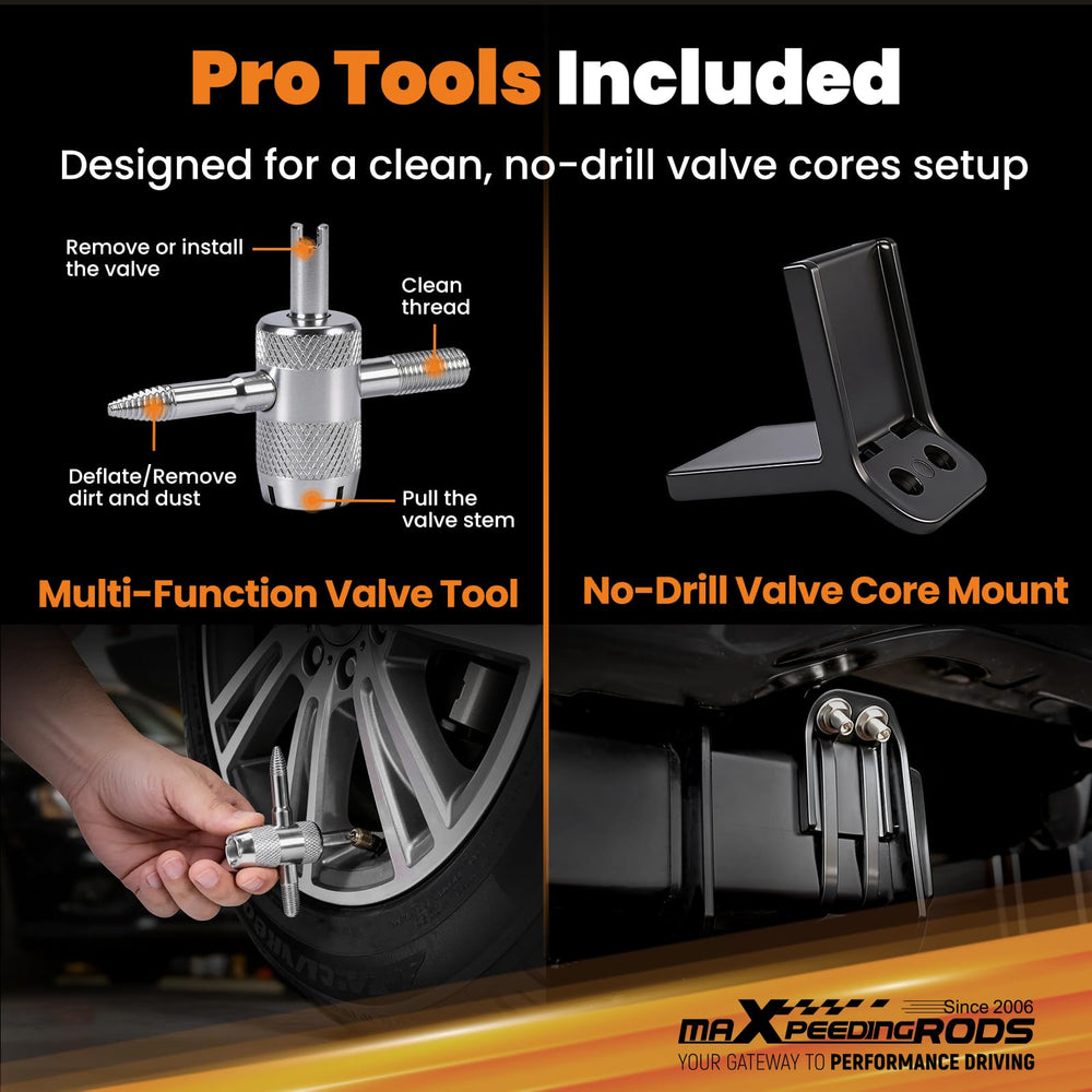 maXpeedingrods installed under truck rear showing restored ride height and safer handling