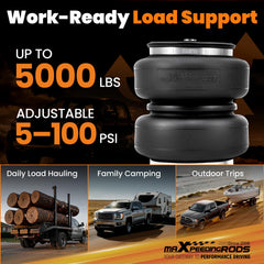 maXpeedingrods air bag mounted on axle sideview improving rear stability during towing