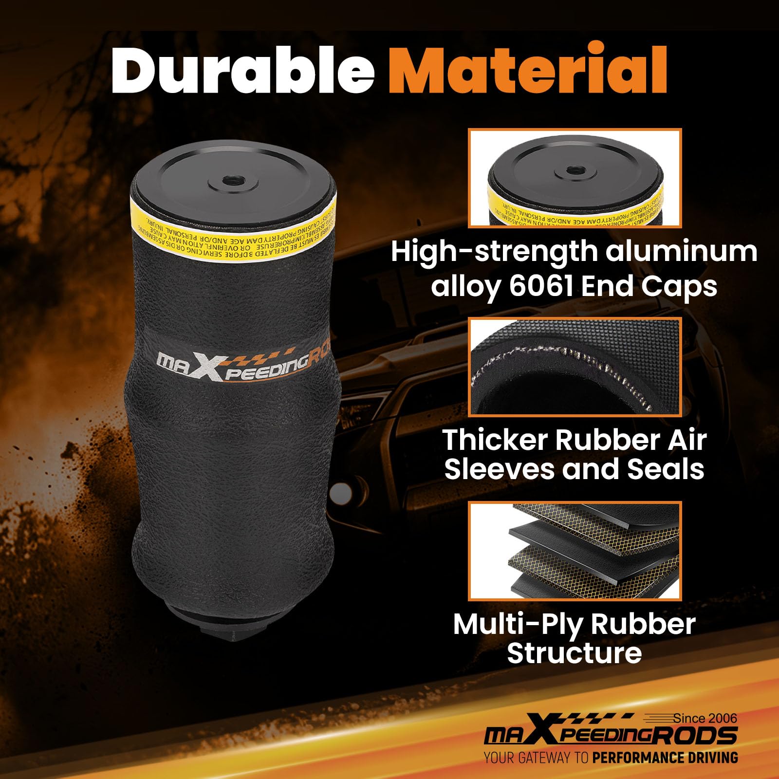 maXpeedingrods reinforced sleeve close-up showing durable material and wear resistance