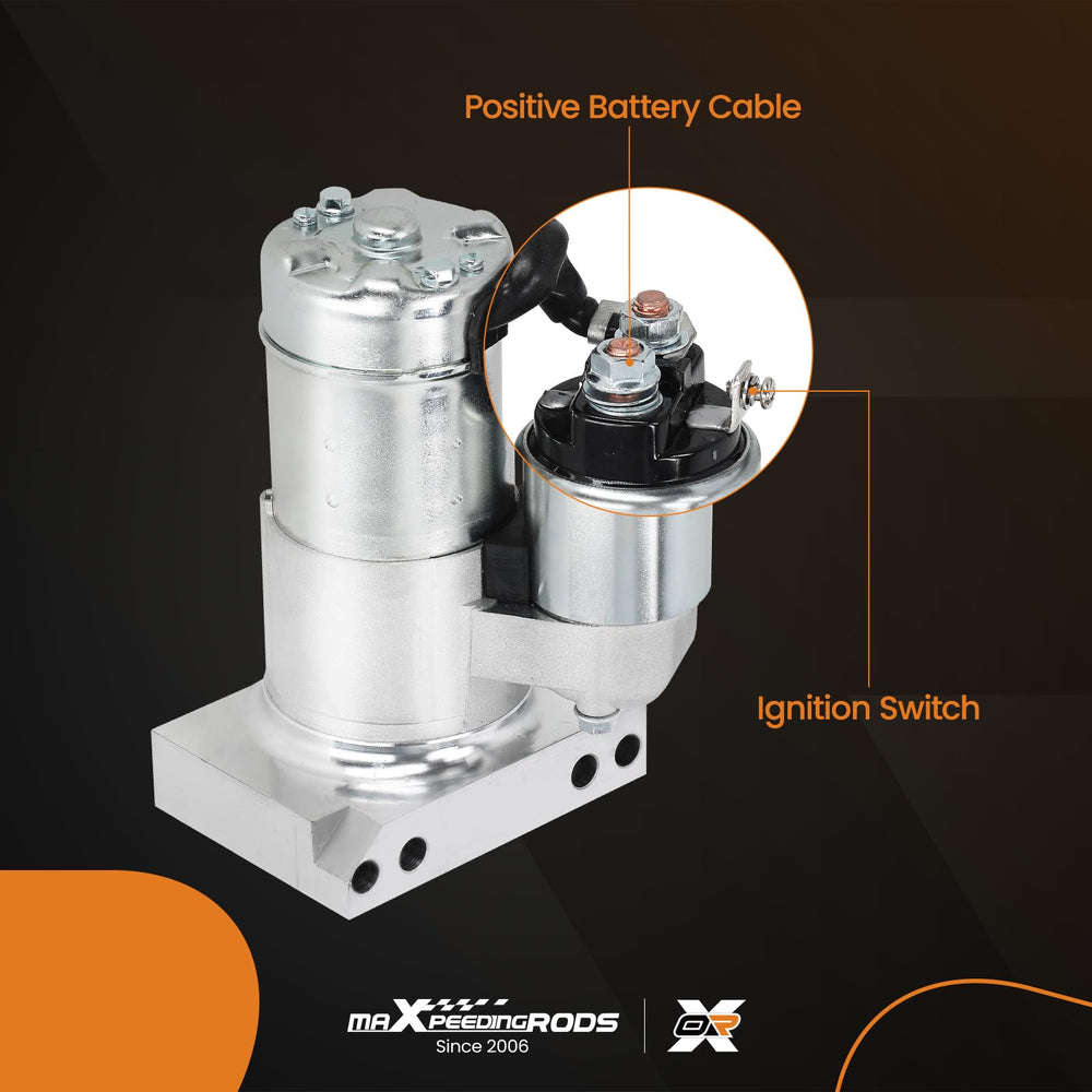 maXpeedingrods starter next to wrench showing compact scale for tight spots