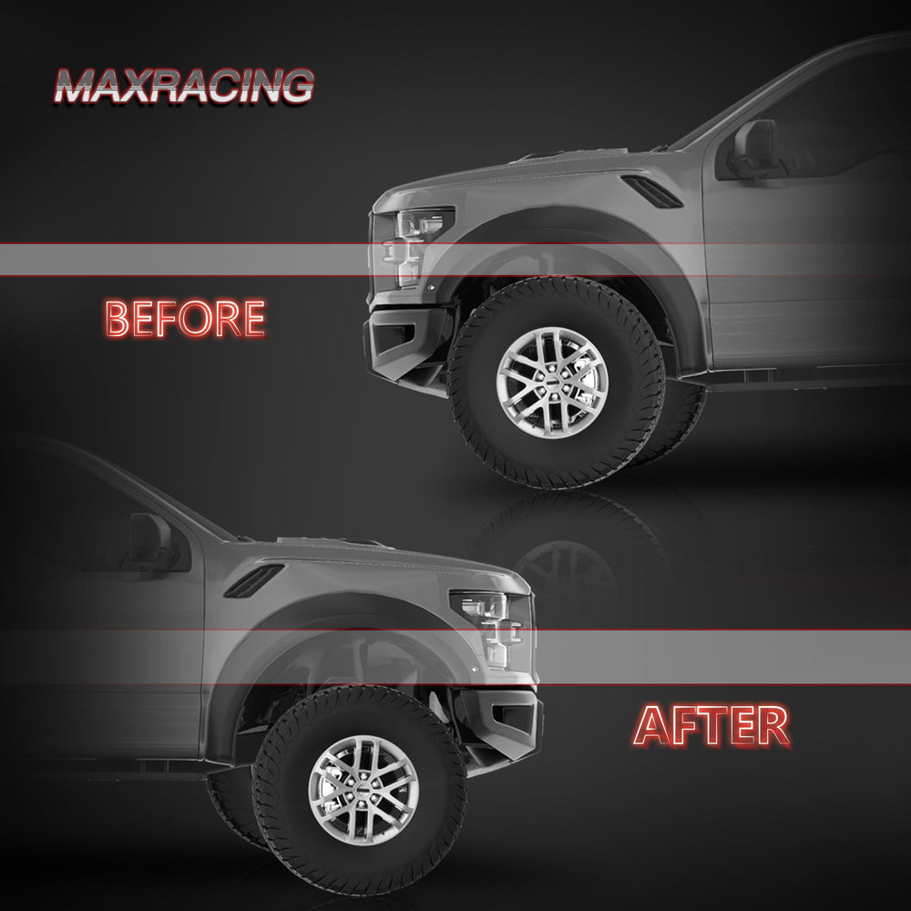 MAXRACING lifestyle truck roadside showing improved stance and confident look