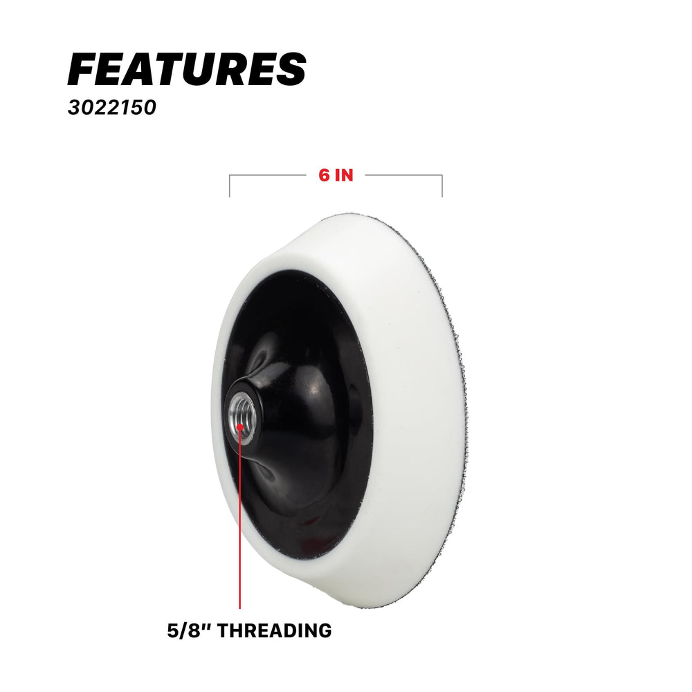 Maxshine backing pad back showing 5/8" thread for universal rotary polisher fit