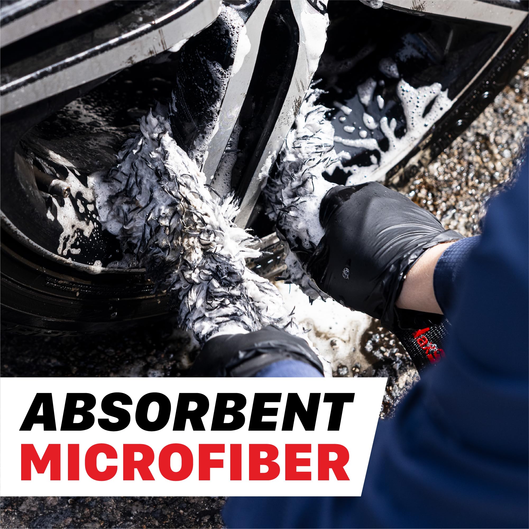 Maxshine belt cleaning around brake caliper for safer dust removal