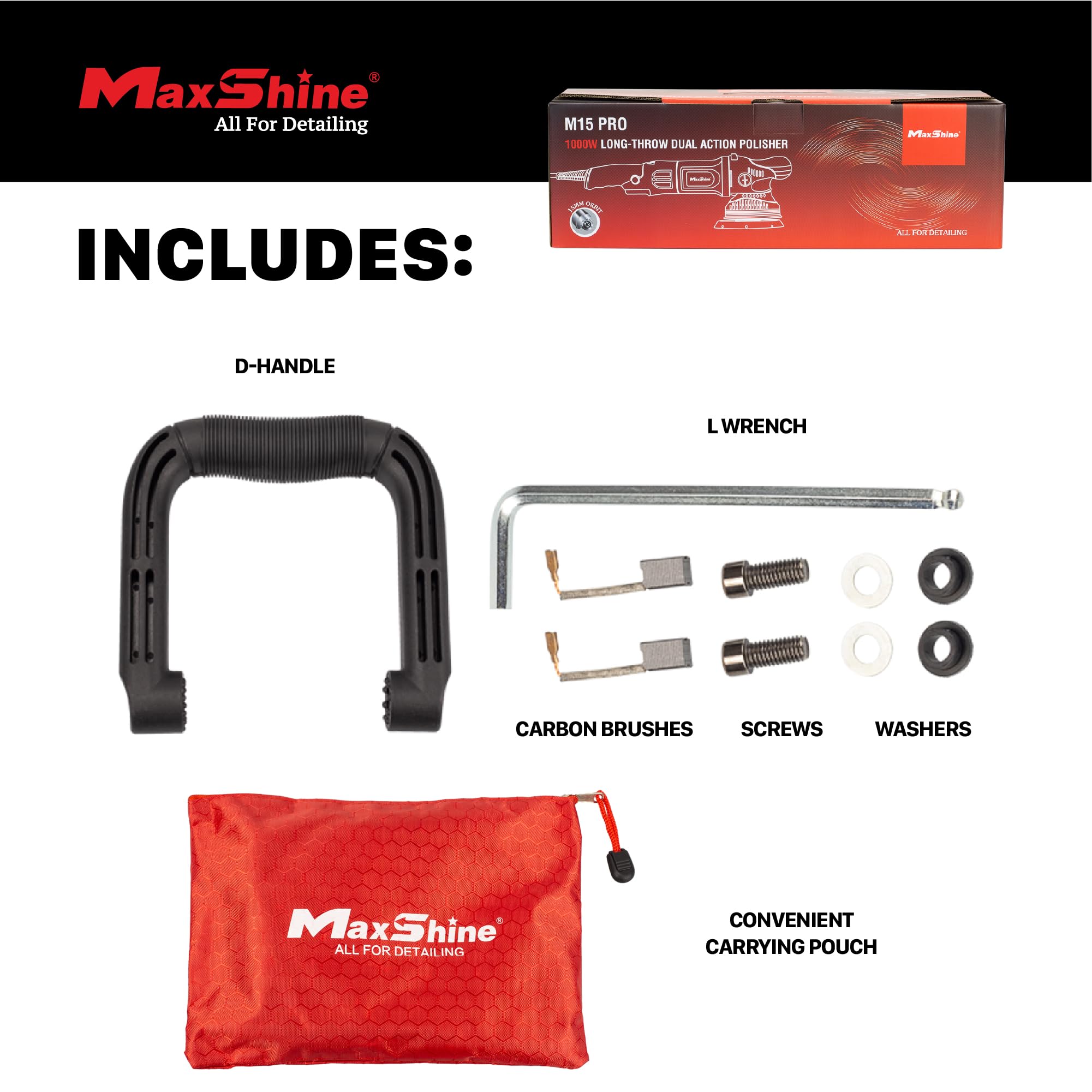 Maxshine M15 Pro 5-inch backing plate closeup showing pad attachment benefit