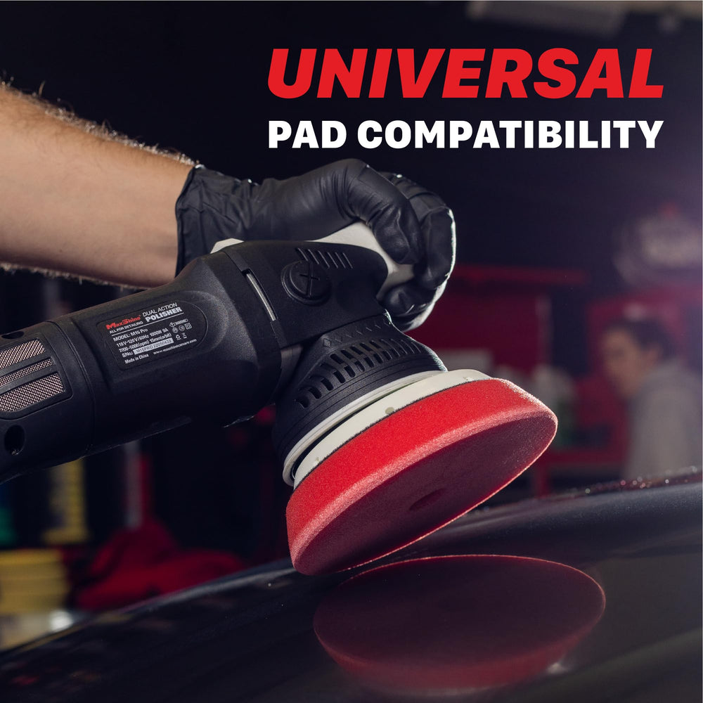 Maxshine M15 Pro polishing a car hood showing faster coverage benefit