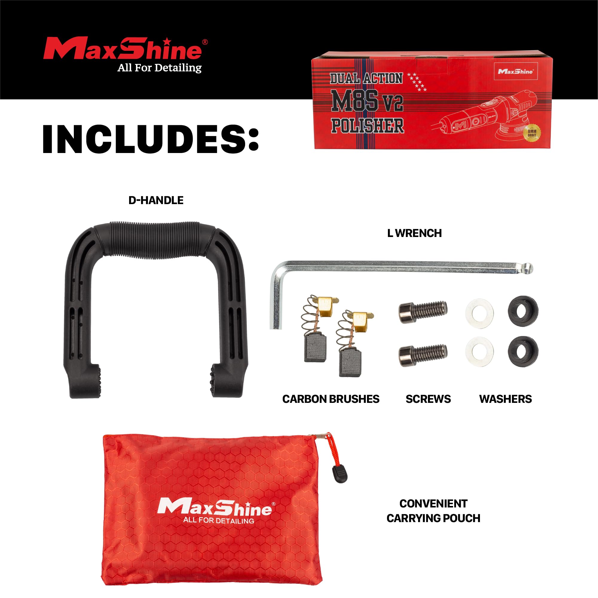 Maxshine backing plate closeup showing 5-inch pad compatibility and secure fit