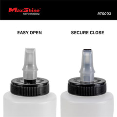 Maxshine nozzle dispensing polish to demonstrate controlled easy-flow application for precision