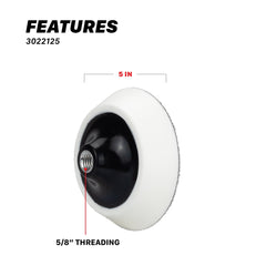 Maxshine closeup of 5/8 inch threaded hub for reliable tool attachment