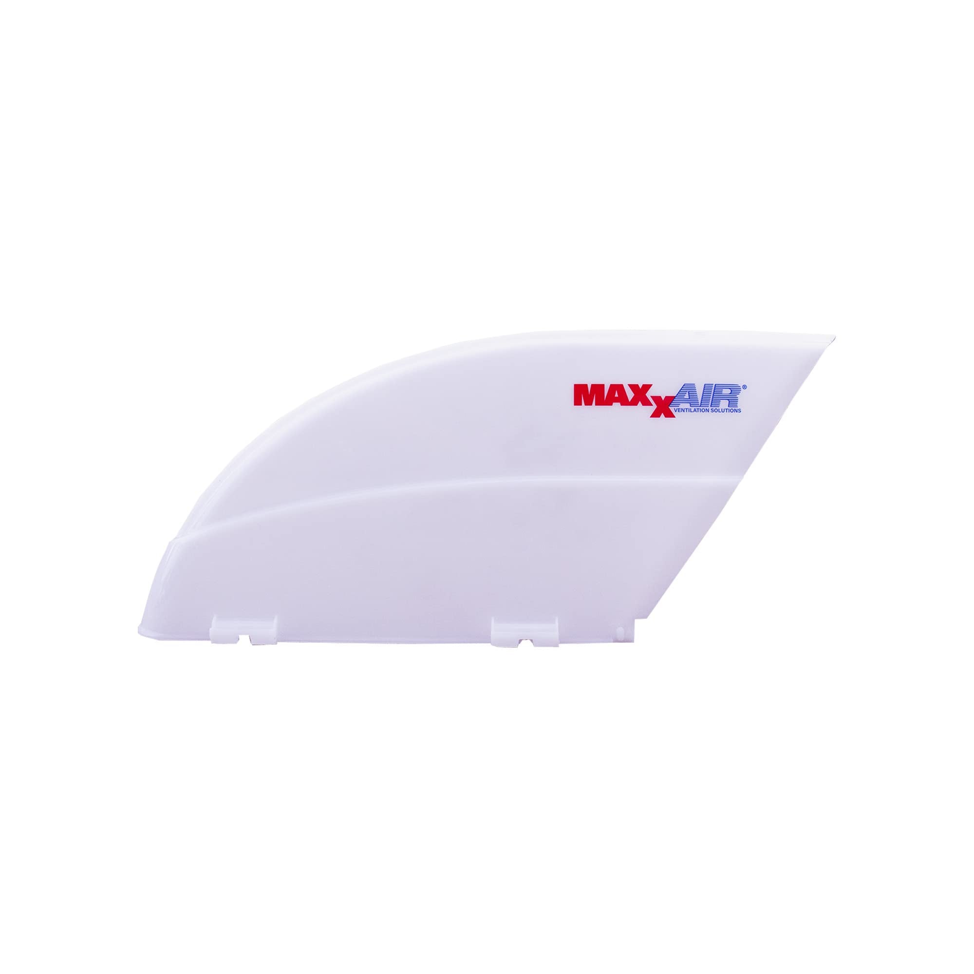 MAXXAIR FanMate front view showing rain protection and airflow benefit