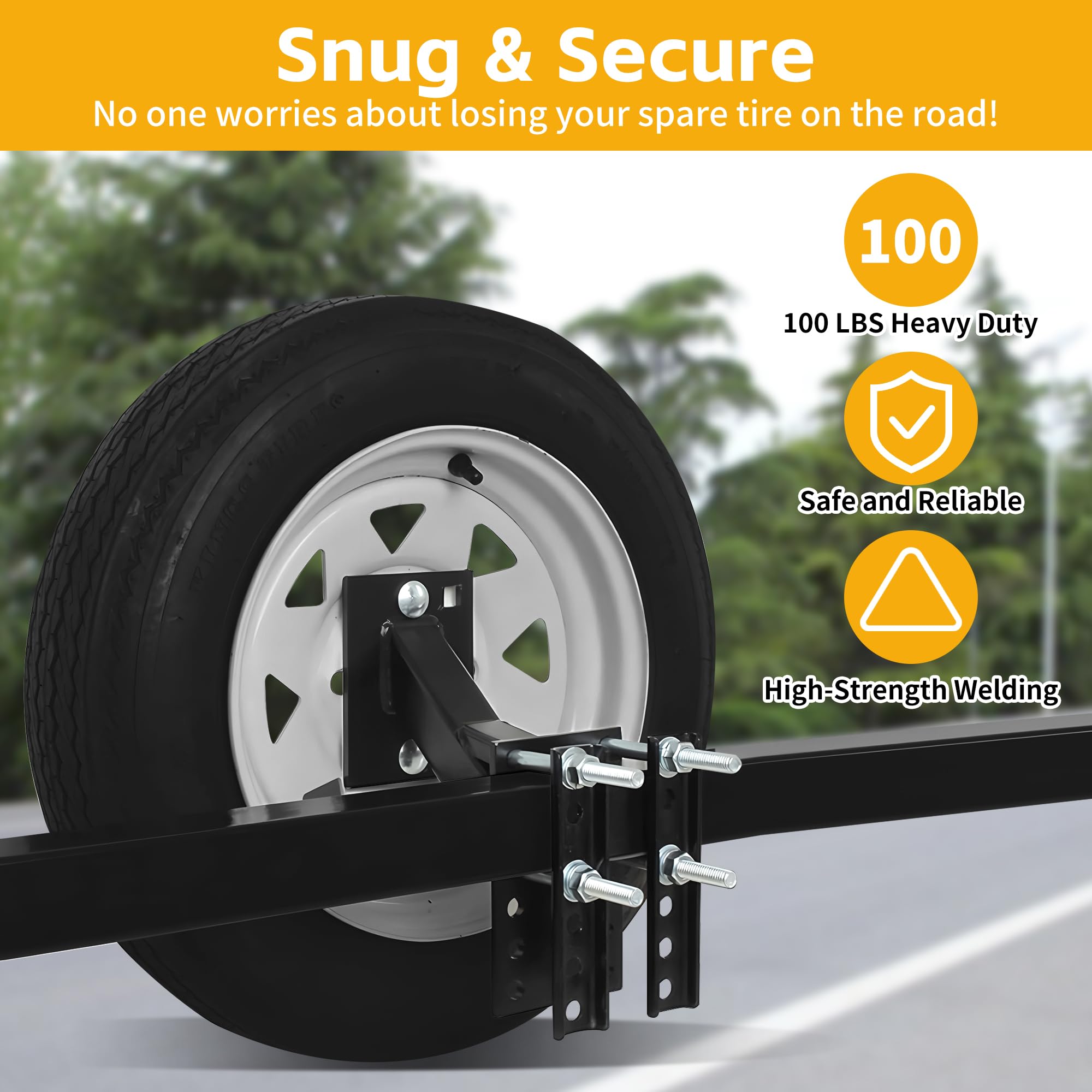 MAXXHAUL 50214 next to a trailer tire showing size fit and easy access benefit