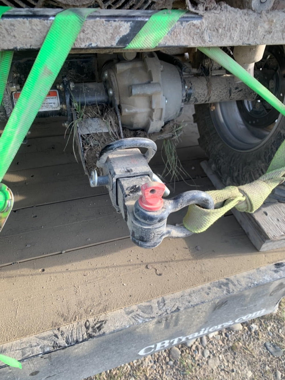 MAXXHAUL adapter mounted on an ATV tongue demonstrating easy bolt-on install