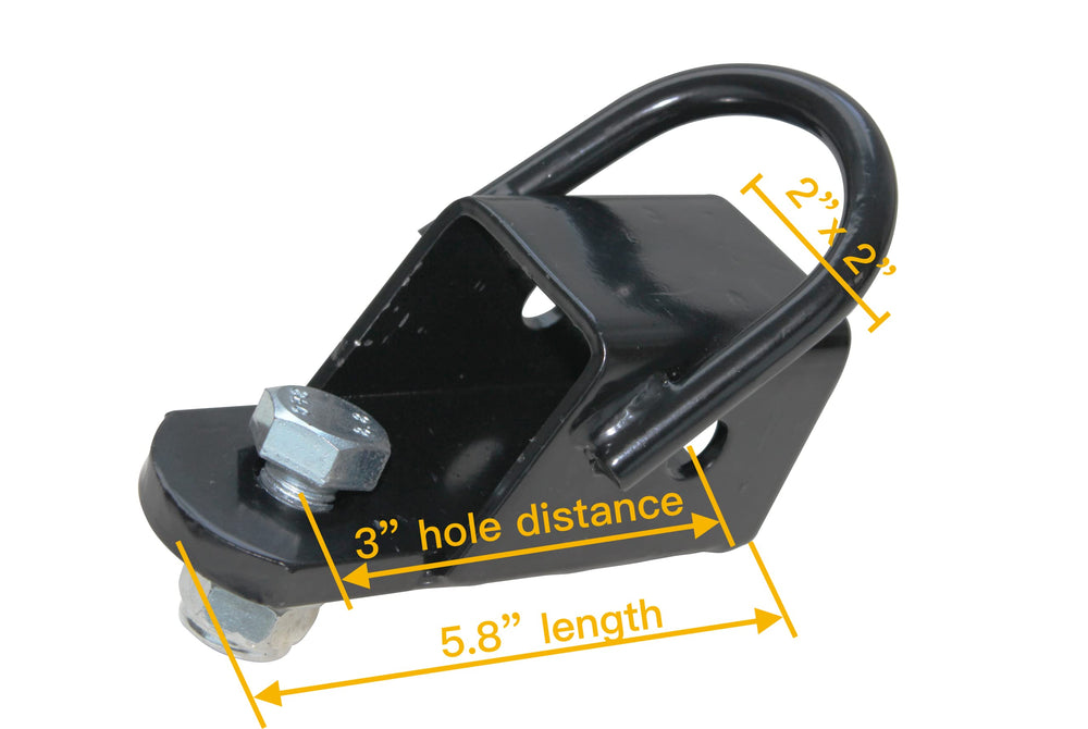 MAXXHAUL side view showing no-swivel base reducing hitch wobble and rattle