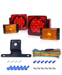 MAXXHAUL front view of left and right LED tail lights showing durable housing and bright output