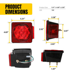 MAXXHAUL close-up of left unit license plate illuminator for clear registration visibility